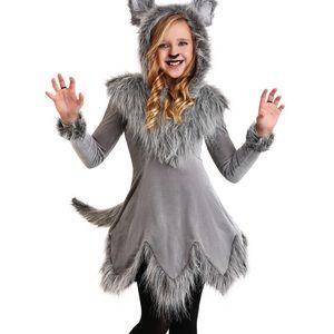 Girls Wolf Costume NWT-Size Medium